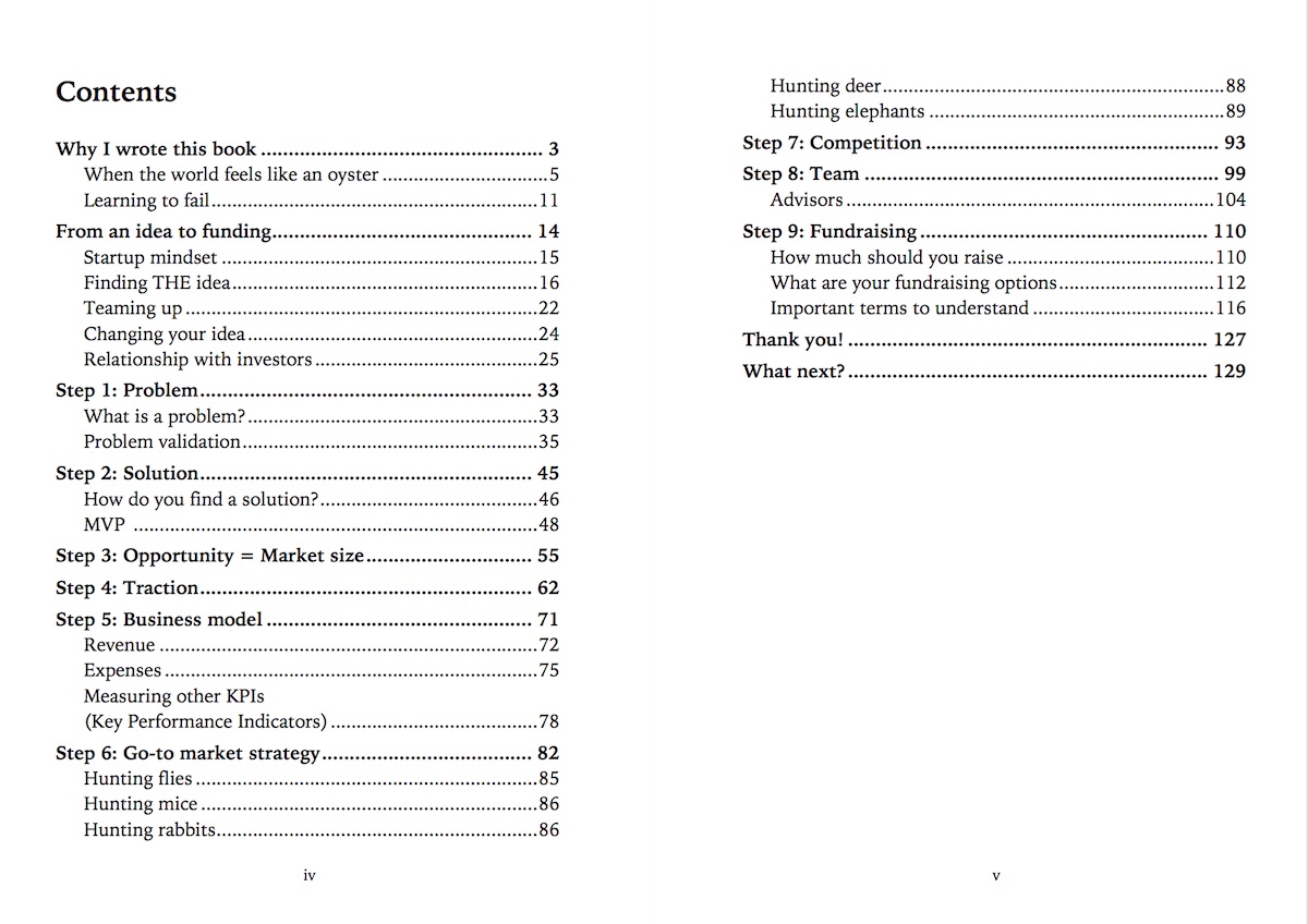 Idea To Funding - Contents